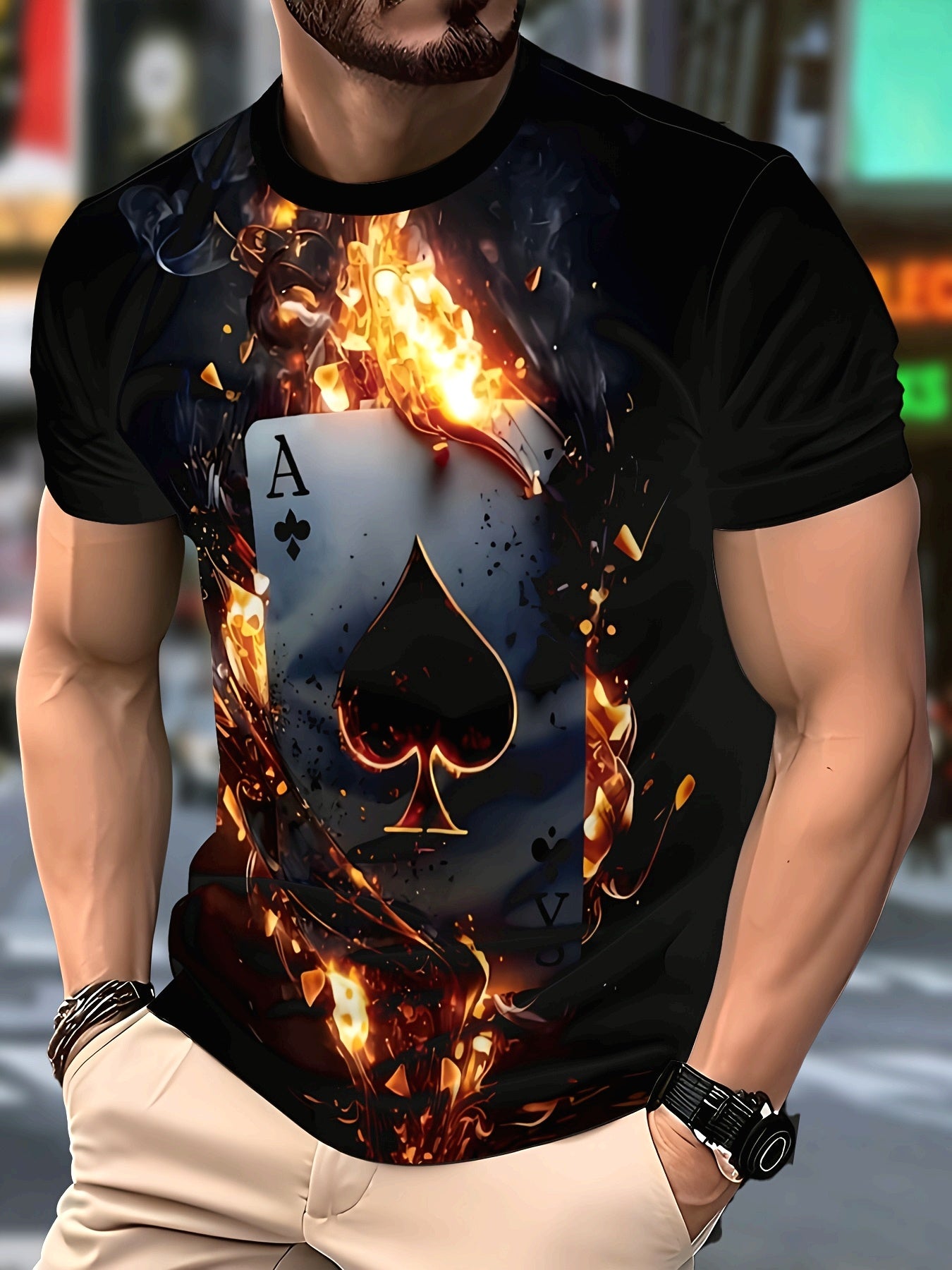 T-shirt graphique As de Pique pour homme