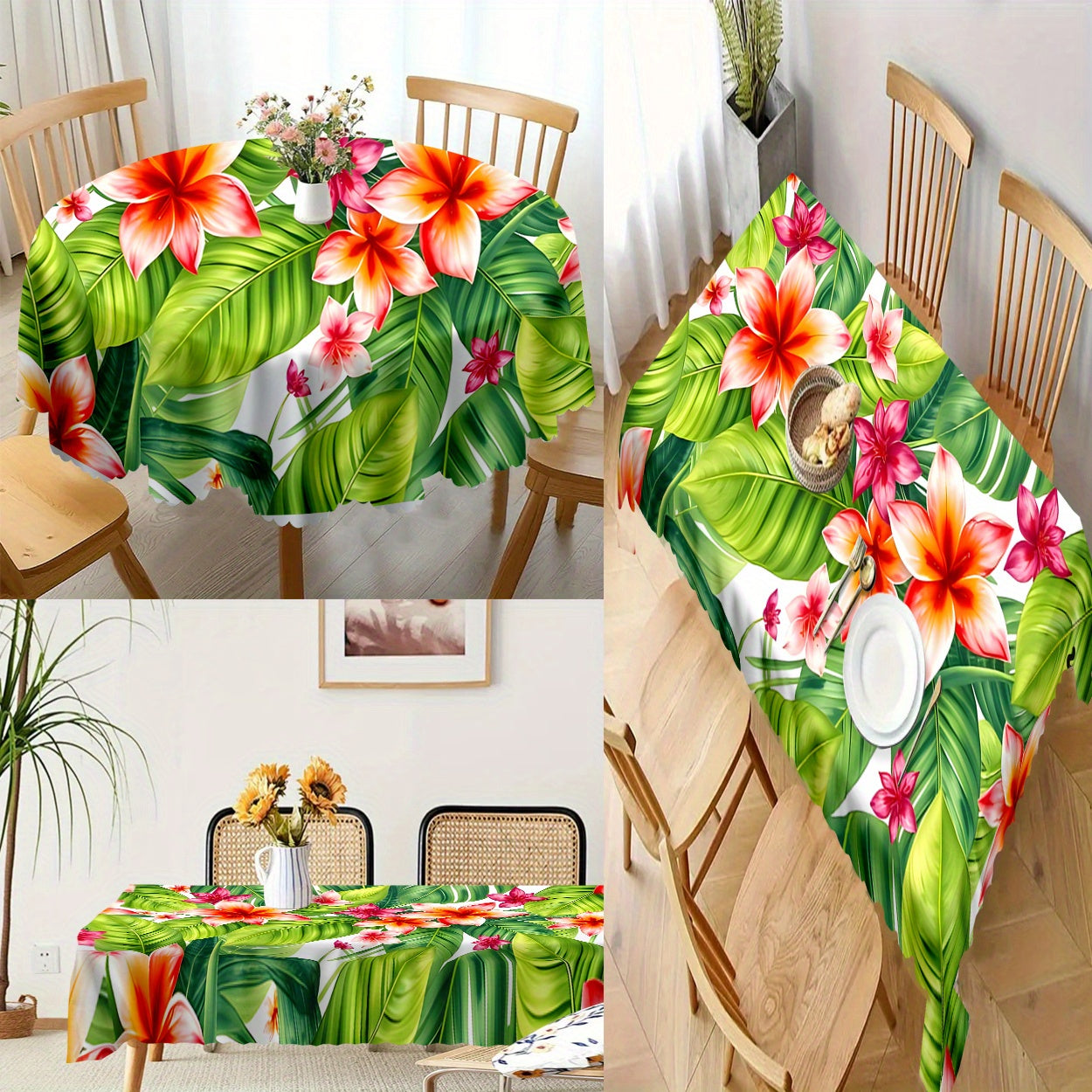 Nappe à fleurs tropicales (1 pièce) idéale pour une décoration
