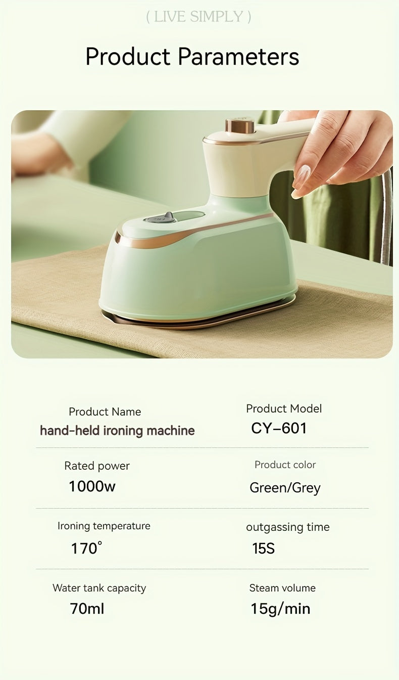 Fer à repasser portable : options de chauffage rapide, incluant des modèles vapeur de 1 000 W et sans vapeur de 40 W