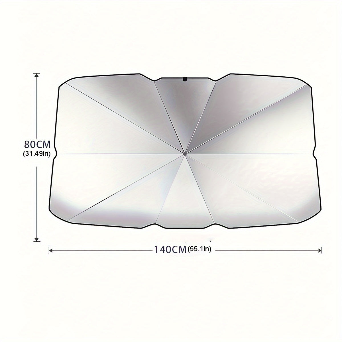 Pare-soleil pliable et portable pour pare-brise de voiture, 140 x 80 cm - Topdecheztop.fr