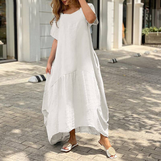 Robe tendance grande taille en coton - Topdecheztop.fr
