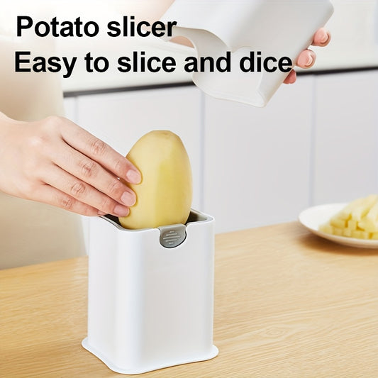 Trancheuse à pommes de terre et coupe-frites en acier inoxydable 49 grilles