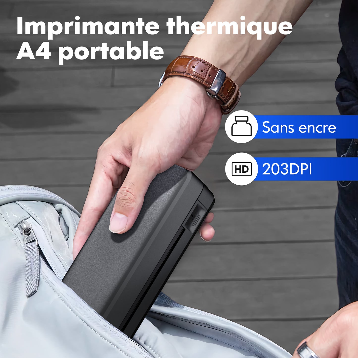 Imprimante thermique portable D810 - Connectivité sans fil et impression USB