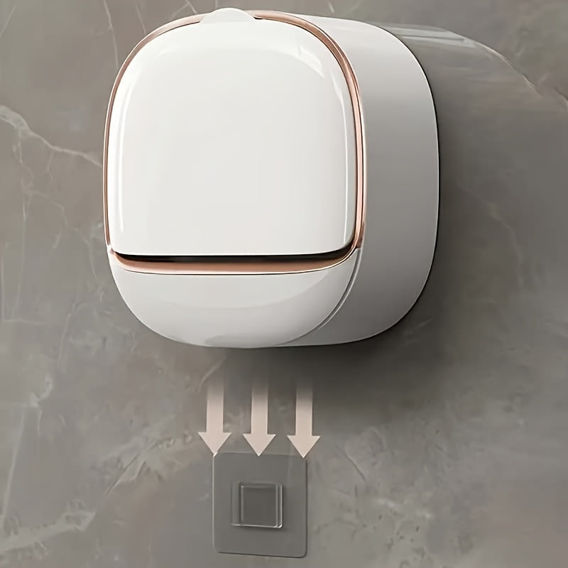 Boîte à savon murale avec drainage, support de savon sans perçage pour salle de bain et douche, rangement pour articles de toilette