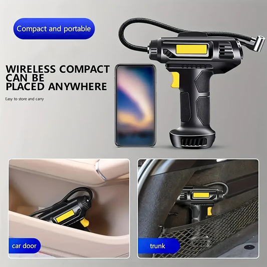 Compresseur d'air et gonfleur portable 120 W - Sans fil, rechargeable par USB - Topdecheztop.fr