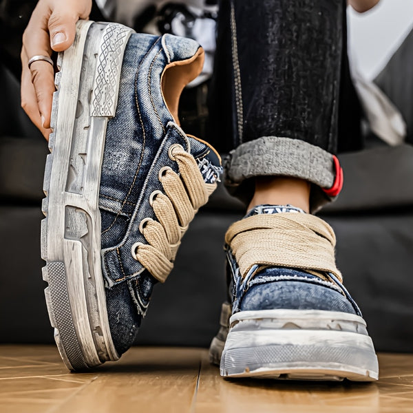 Chaussures Décontractées Homme Denim Délavé Rétro