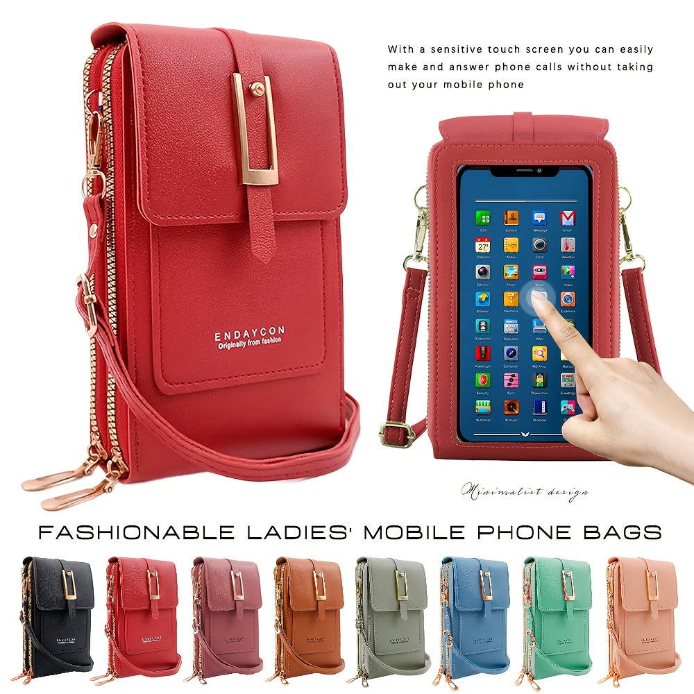 Petit sac carré multifonctionnel, portable avec plusieurs compartiments et emplacements pour cartes