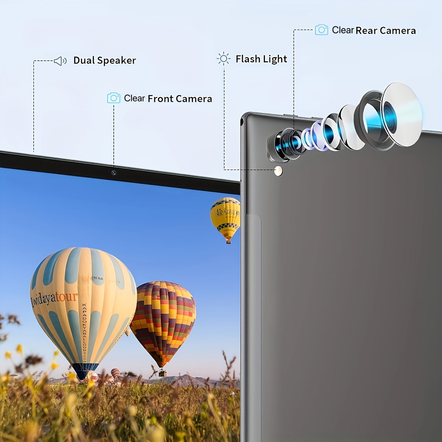 Tablette Android 15, 12 Go