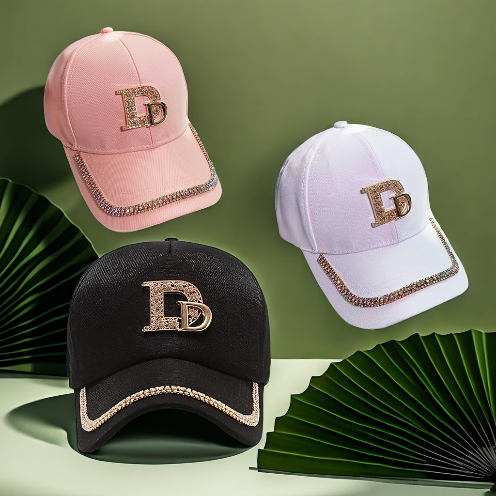 Casquette de baseball avec strass, 100 % polyester - Topdecheztop.fr