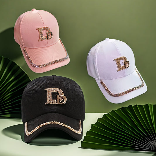 Casquette de baseball avec strass, 100 % polyester - Topdecheztop.fr