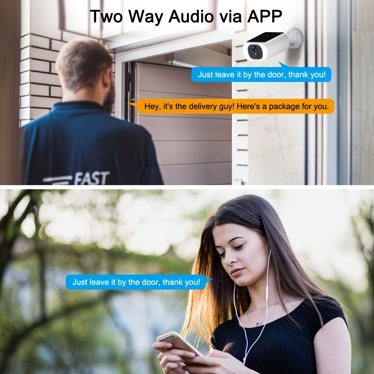 Caméra de sécurité solaire ANRAN 3MP sans fil extérieure, vision nocturne couleur, WiFi 2,4 GHz, panneau solaire intégré