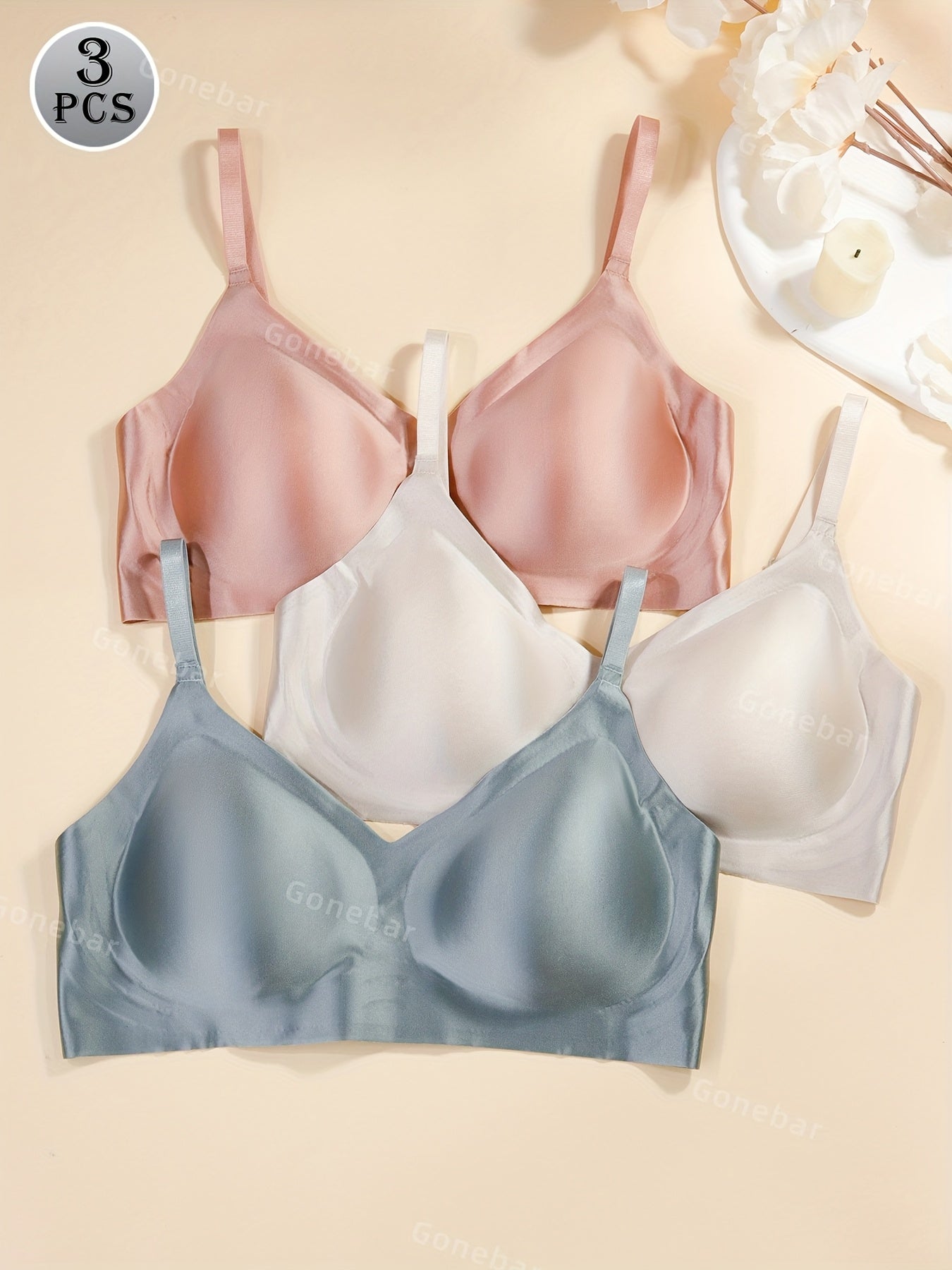 Soutien-gorge sans coutures pour femme (lot de 3)