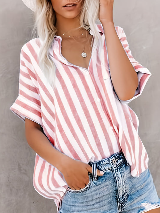 Chemise boutonnée à rayures - Topdecheztop.fr