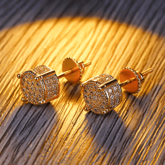 Lot de 2 boucles d'oreilles hip-hop pour homme