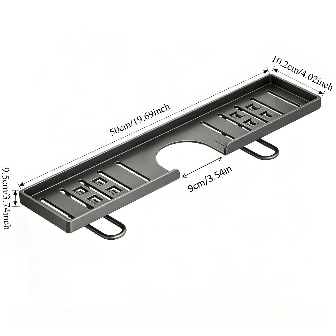 Étagère de Robinet Acier au Carbone - Support Sans Perçage, Salle de Bain & Cuisine, Blanc/Gris