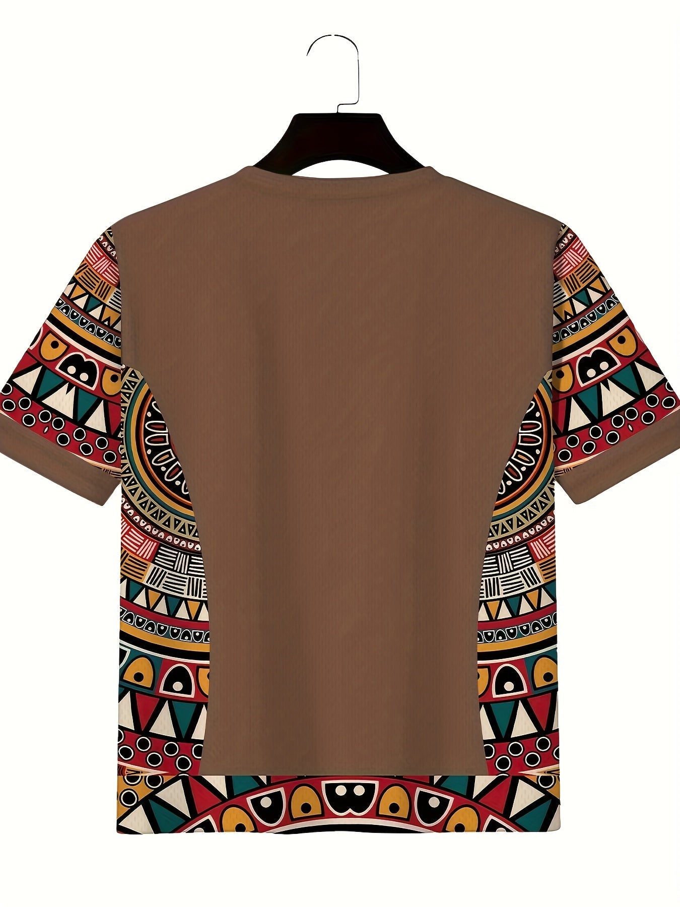 T-shirt d'été à imprimé ethnique pour homme - Topdecheztop.fr