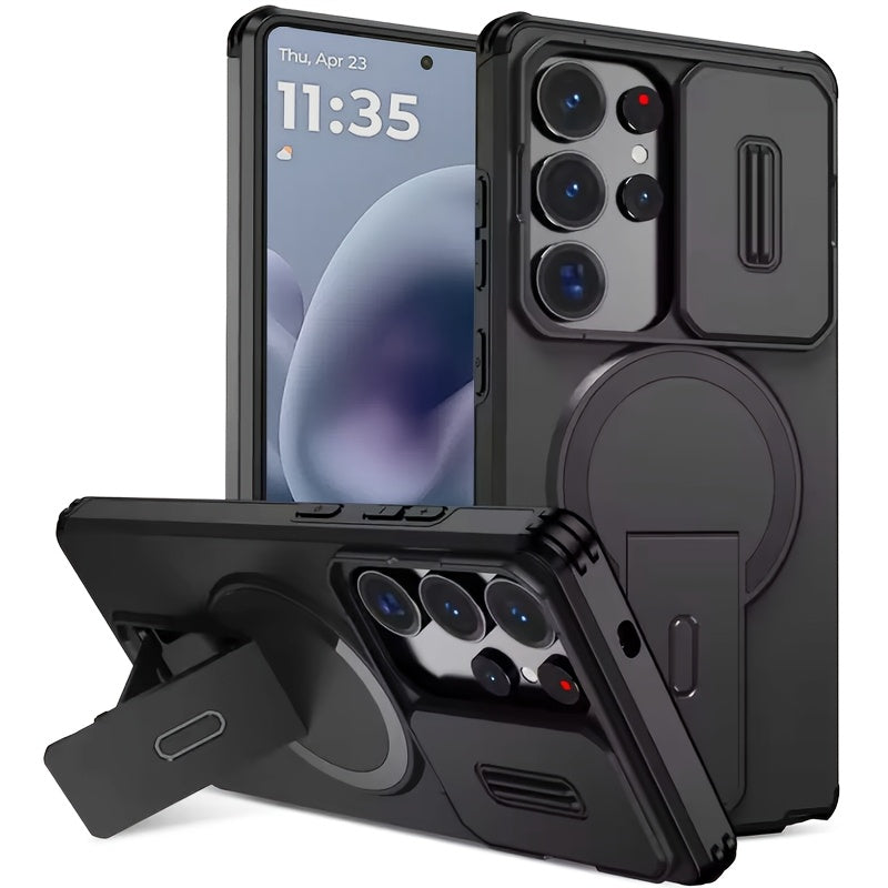 Coque rigide de protection antichoc renforcée avec support pour Galaxy S25 Ultra, S25 Fe, S24 Ultra, S23 Ultra, A17, A16, A56