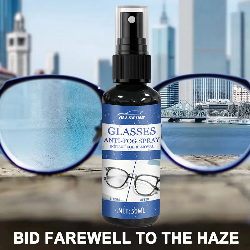 Spray antibuée nano pour lunettes, vitres de voiture, masques de natation et de ski, casques | Formule longue durée sans traces