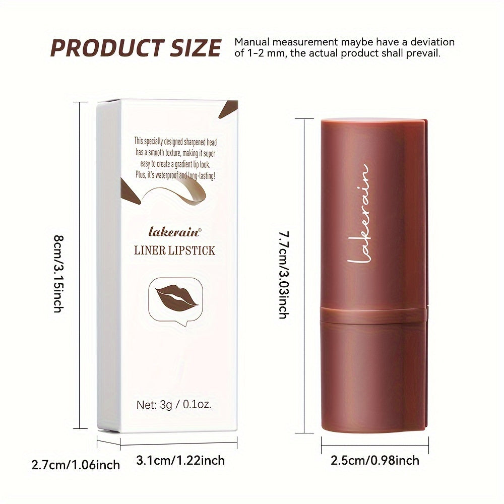 Duo crayon à lèvres et rouge à lèvres mat Lakerain - Longue tenue, pointe conique