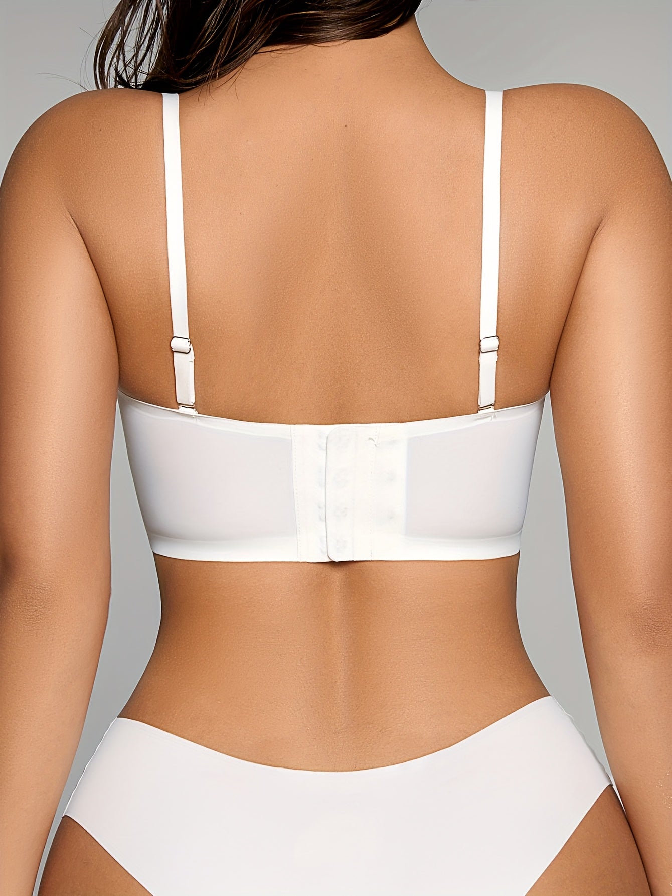 Soutien-gorge bustier sans armatures pour femme, effet push-up et maintien optimal