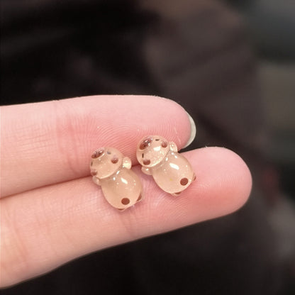 Lot de 2 paires de boucles d'oreilles à tige en forme de capybara