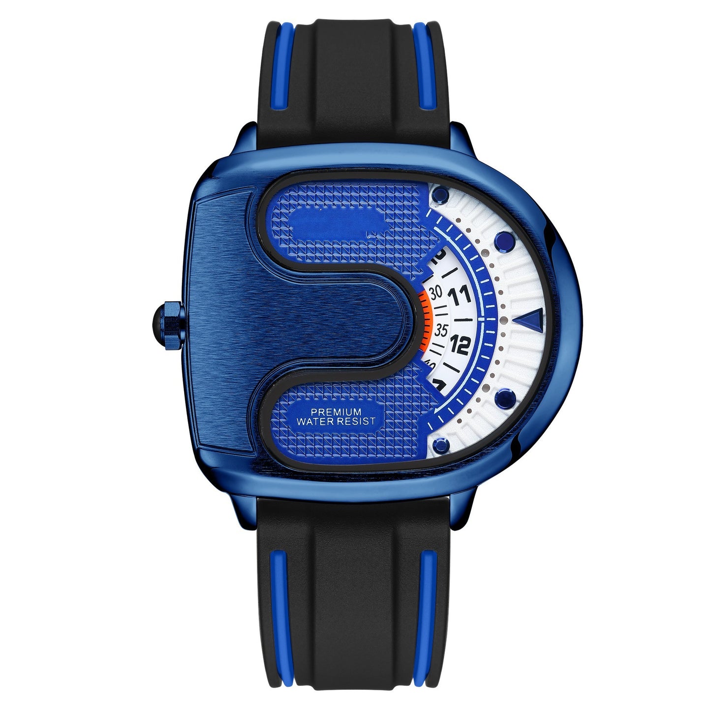 Montre en quartz pour hommes BLEU