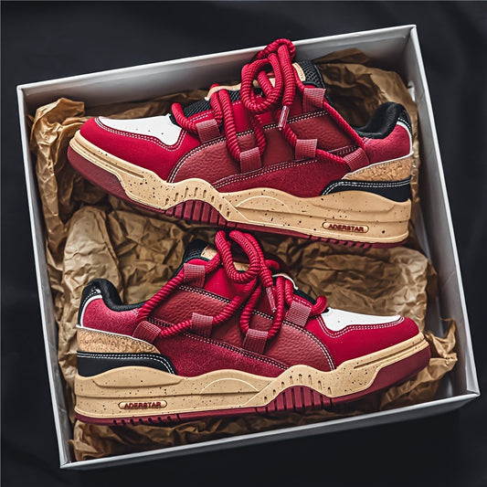 Women's Casual Lace Up Sneakers, Platform Soft Sole Walking Skate Shoes, Comfort Low-top Daily Footwear - Topdecheztop.fr