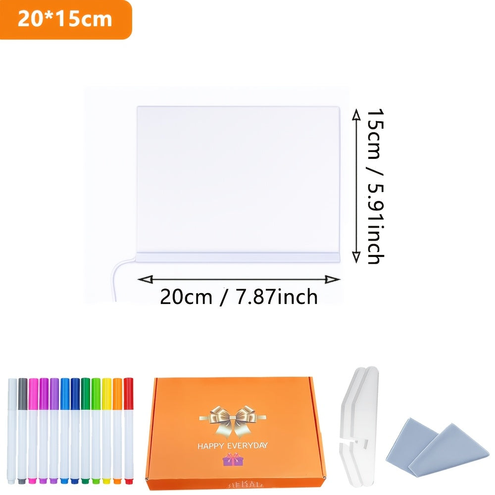 Tableau à dessin LED RGB | Alimentation USB, 7 modes et 7 couleurs réglables, résistant aux rayures, facile à nettoyer, plusieurs tailles disponibles