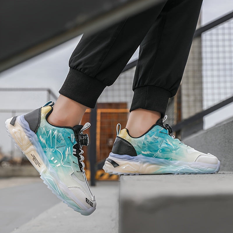 1 paire de baskets mode, chaussures de ville décontractées à lacets