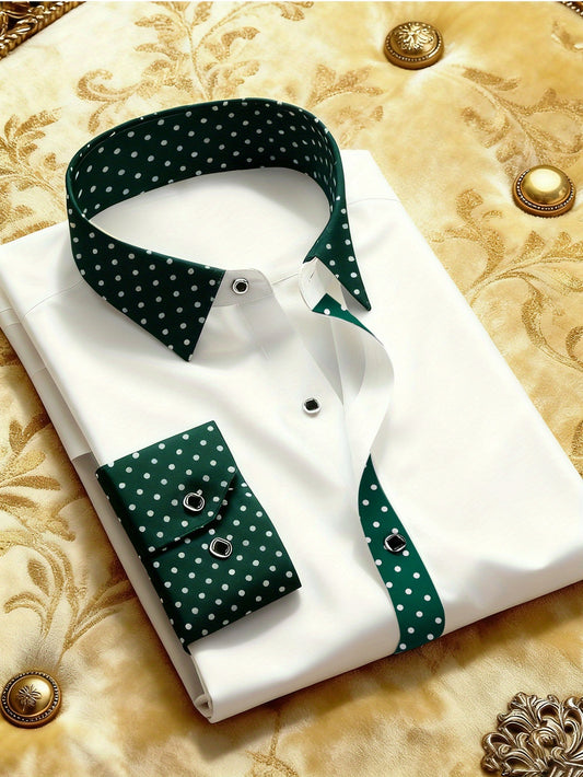 Chemise homme élégante et décontractée, coupe slim