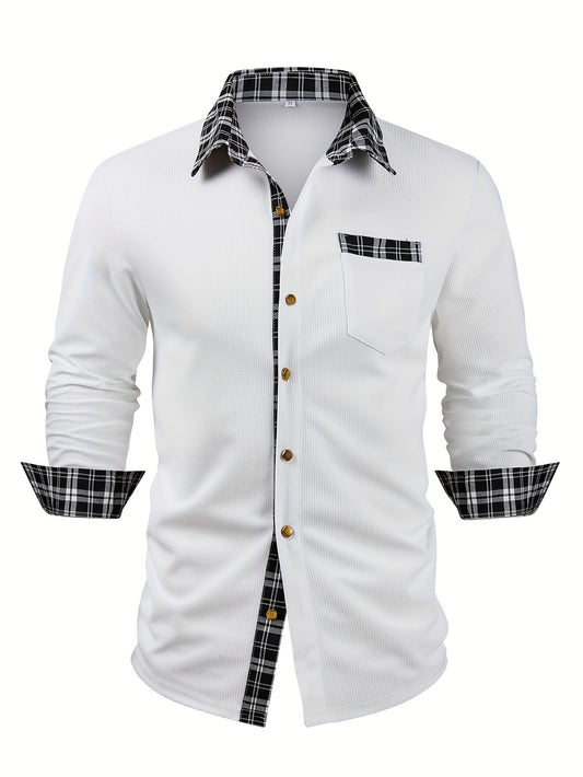 Chemise décontractée à manches longues pour homme - Topdecheztop.fr