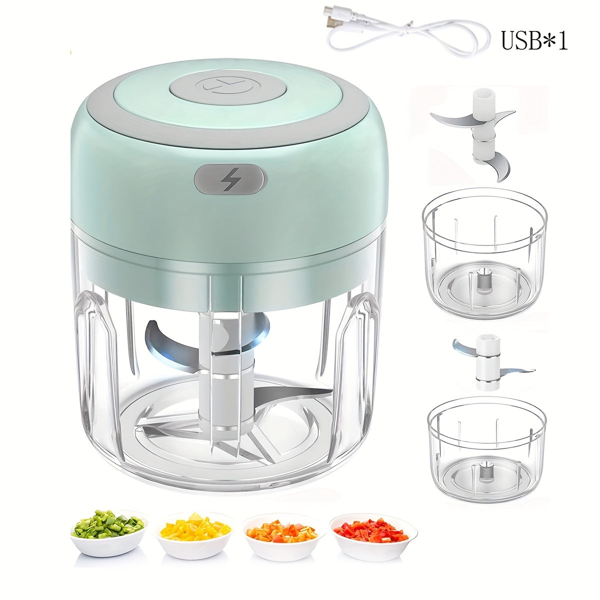 Hachoir électrique (280 ml), robot culinaire électrique