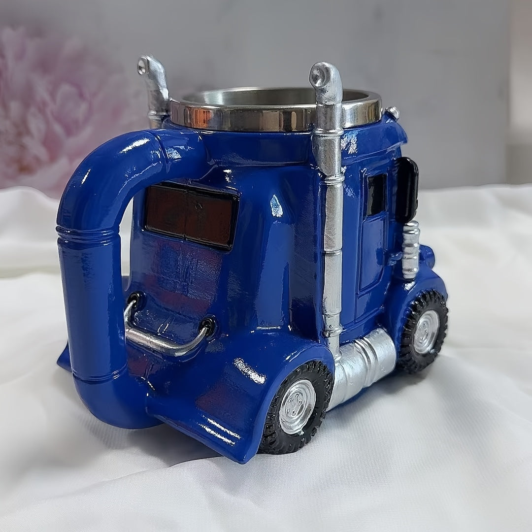 Mug en forme de camion avec intérieur en acier inoxydable 304 et extérieur en résine