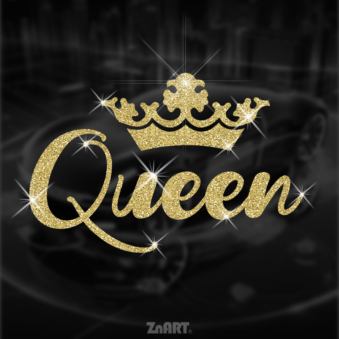 Un autocollant en vinyle scintillant