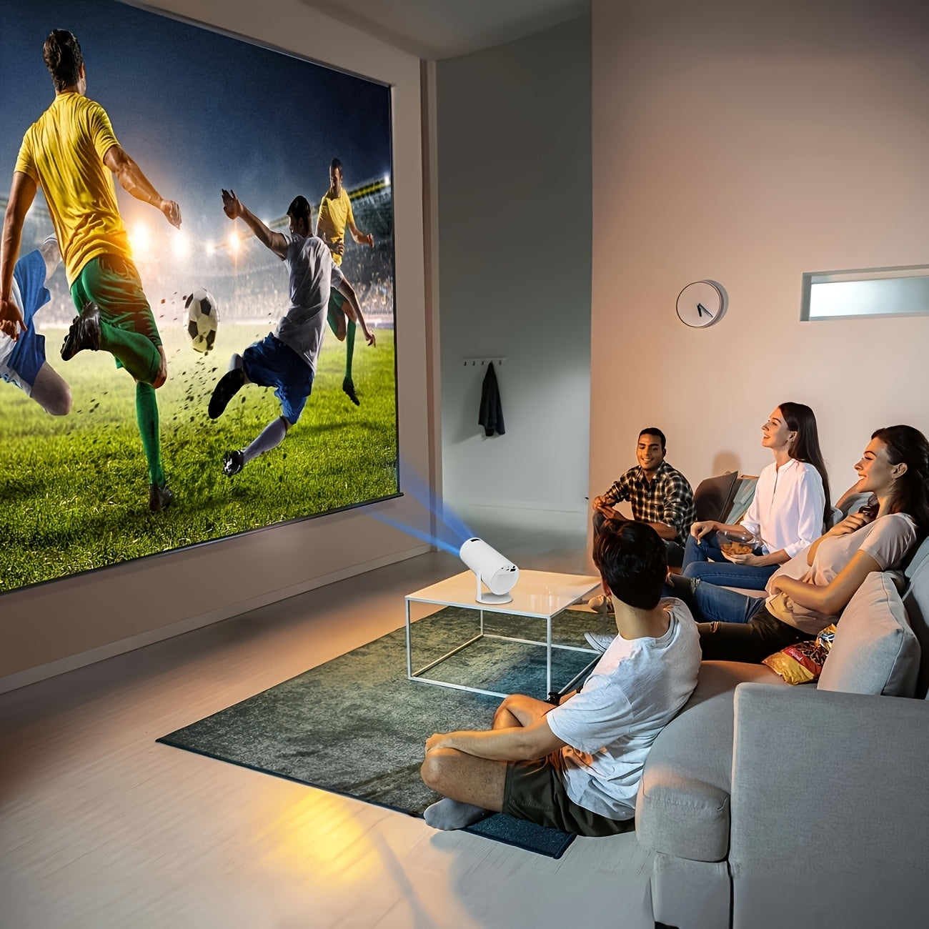 Mini projecteur Full HD 1080p, projecteur de cinéma intégré