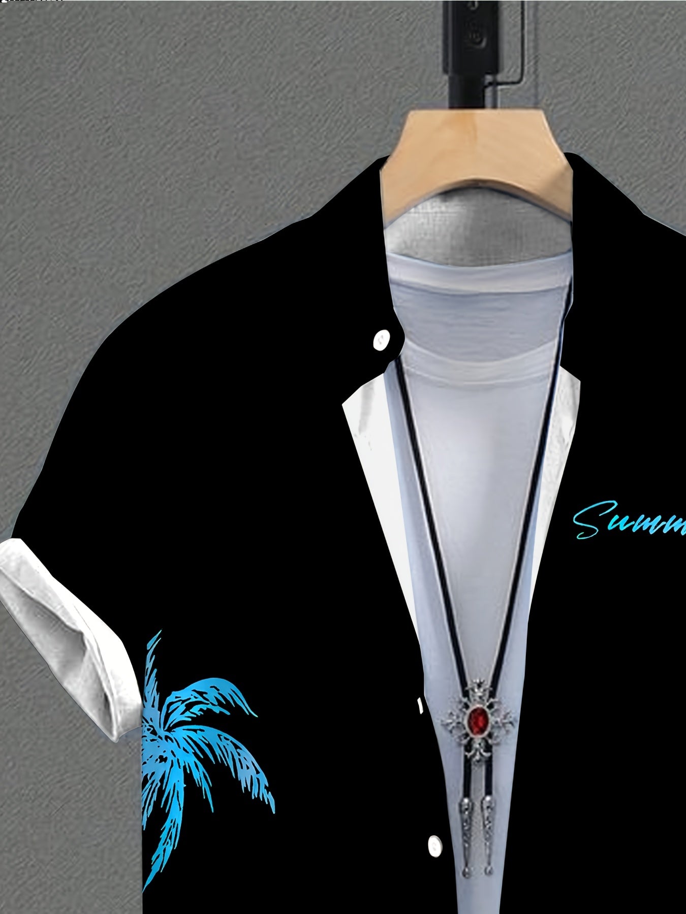 Ensemble chemise à manches courtes imprimée et short