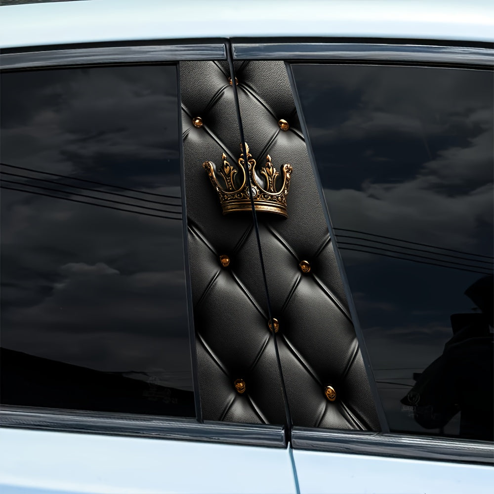 Lot de 2 autocollants pour voiture à motif couronne, imperméables