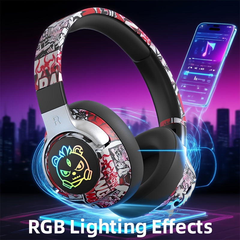 Casque audio circum-aural style graffiti