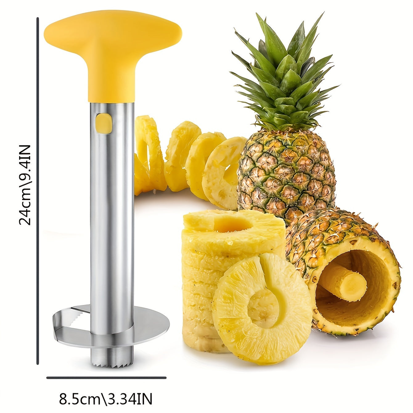 Éplucheur d'ananas en acier inoxydable (1 pièce)