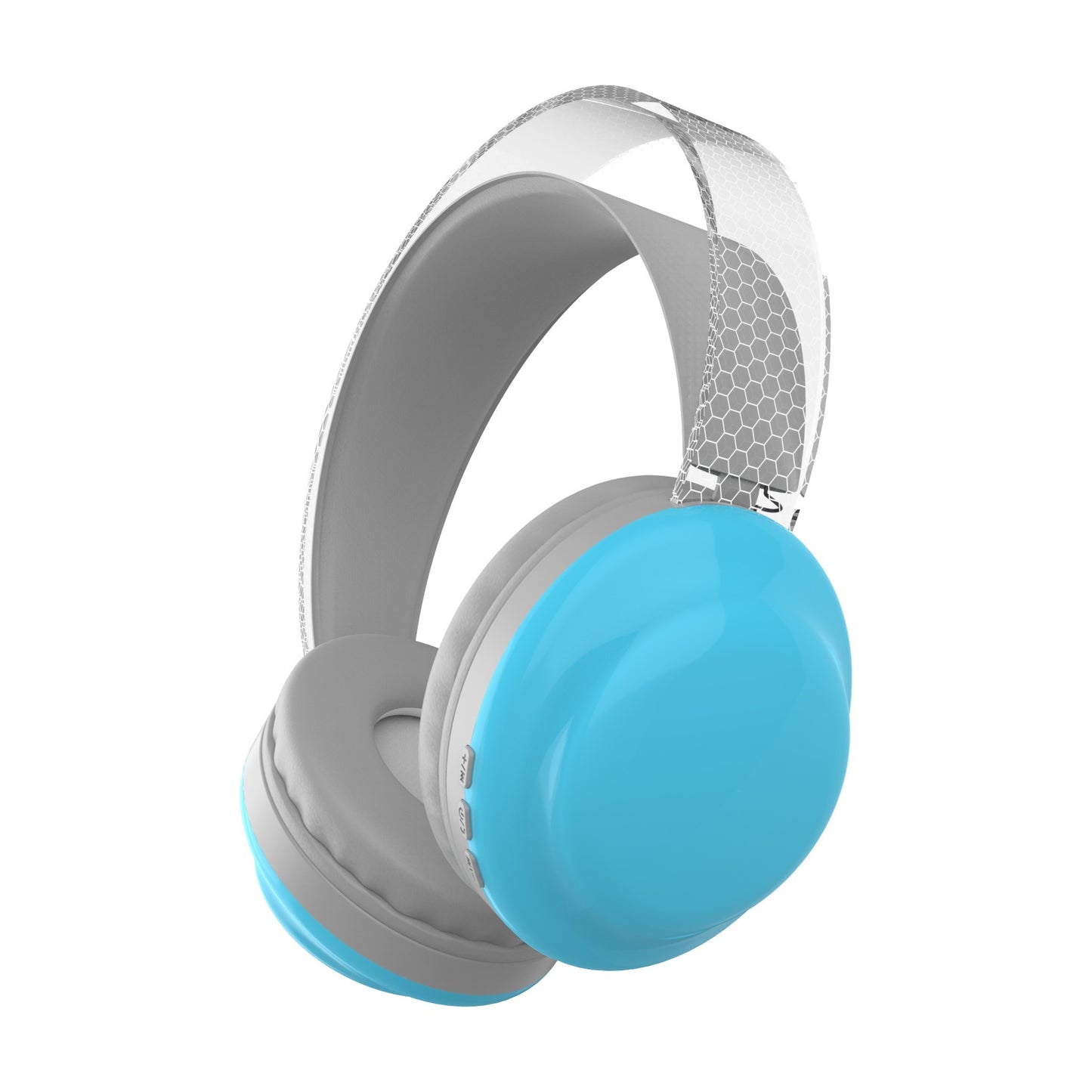Casque sans fil léger 5.3 + EDR, casque circum-aural sans fil avec micro et lumières