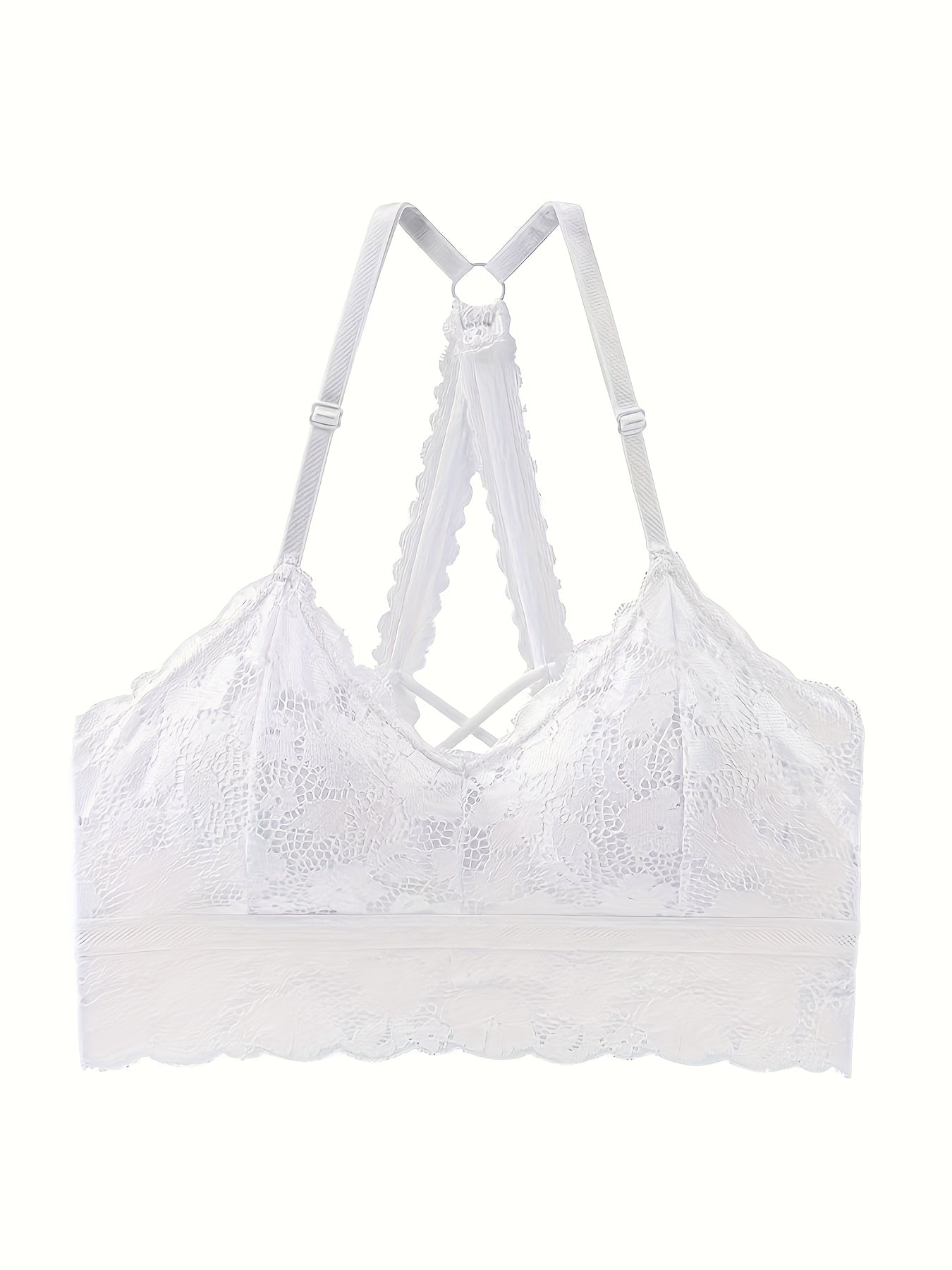 Soutien-gorge en dentelle  pour femme - Sans armatures, confort optimal