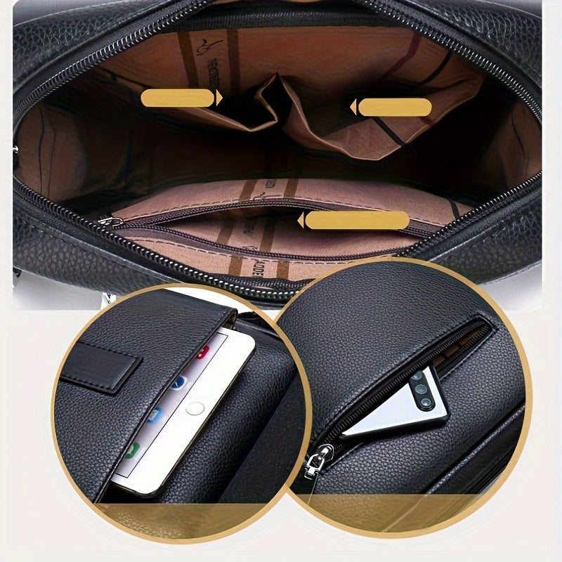 Sac à bandoulière décontracté en cuir PU pour homme, 1 pièce - Topdecheztop.fr