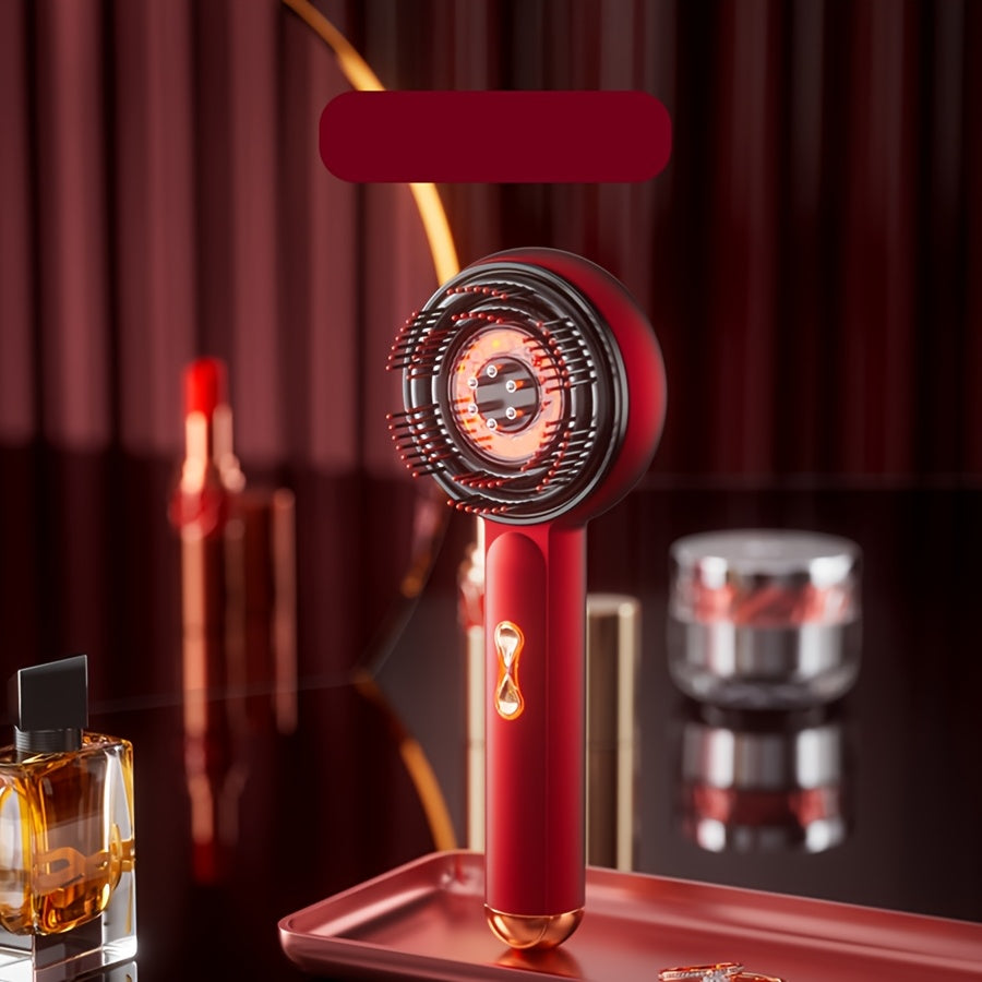 Appareil de massage électrique 2 en 1 pour cuir chevelu et applicateur d'huile capillaire, pétrissage à 360°, 3 modes de massage du cuir chevelu