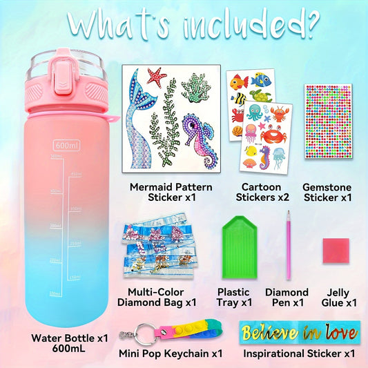 Kit de bricolage pour bouteilles d'eau de 600 ml avec autocollants - Topdecheztop.fr