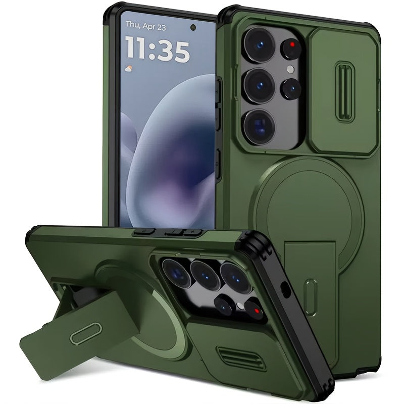 Coque rigide de protection antichoc renforcée avec support pour Galaxy S25 Ultra, S25 Fe, S24 Ultra, S23 Ultra, A17, A16, A56