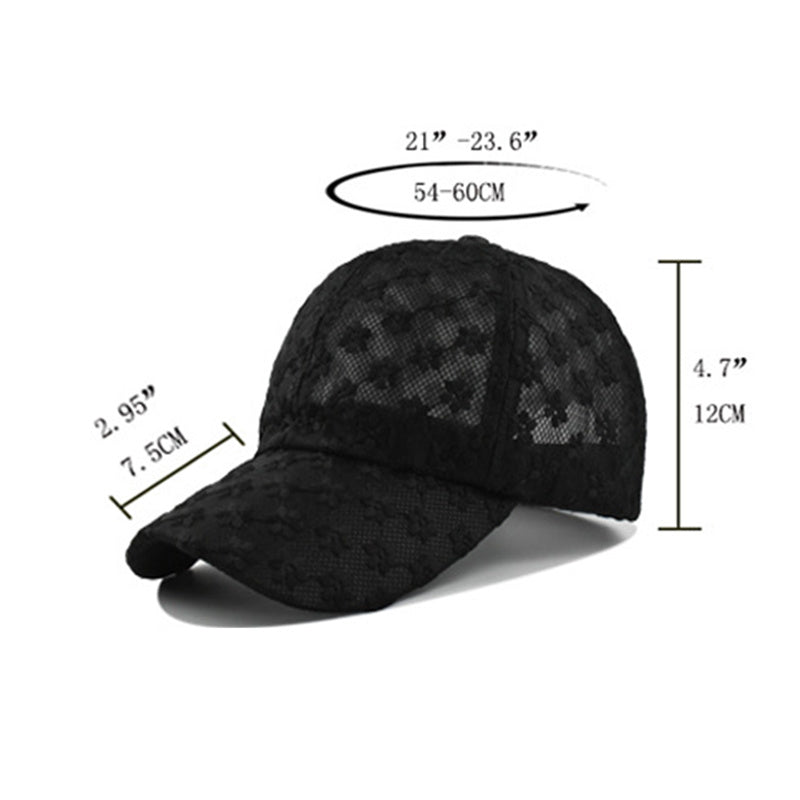 Women's Breathable Lace Baseball Cap - Sun Protection and Adjustable Fit For Women & Men - Topdecheztop.fr