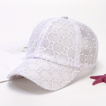 Casquette de baseball en dentelle BLANC 55-59cm 21.65-23.22in