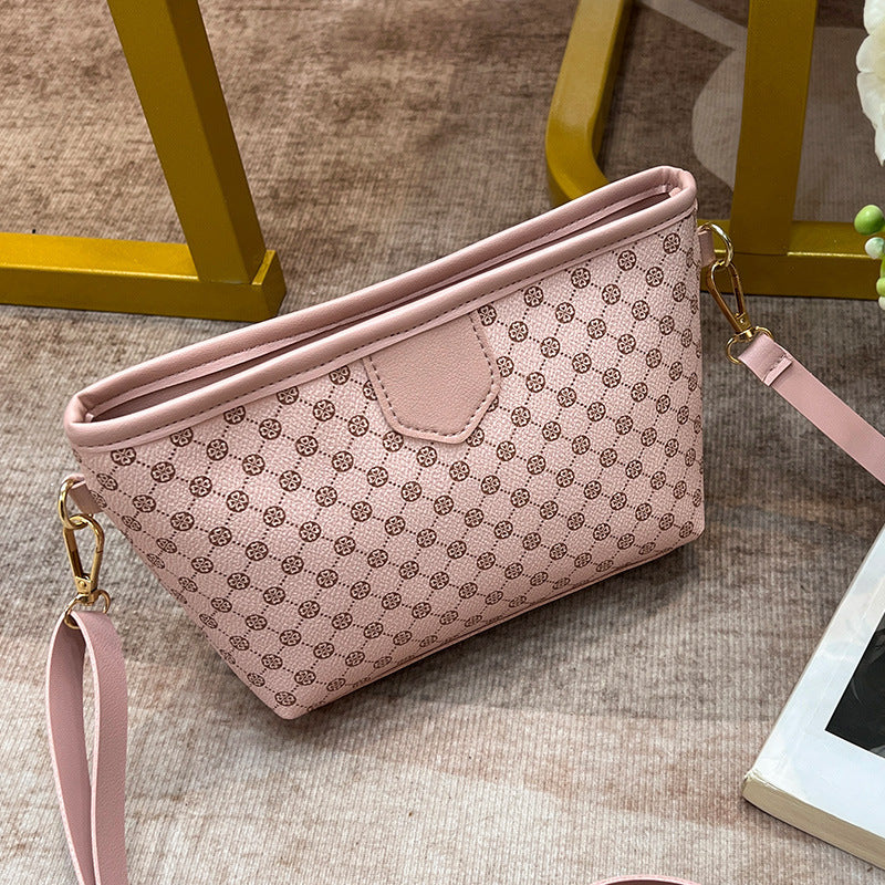Petit sac carré à bandoulière de couleur contrastée