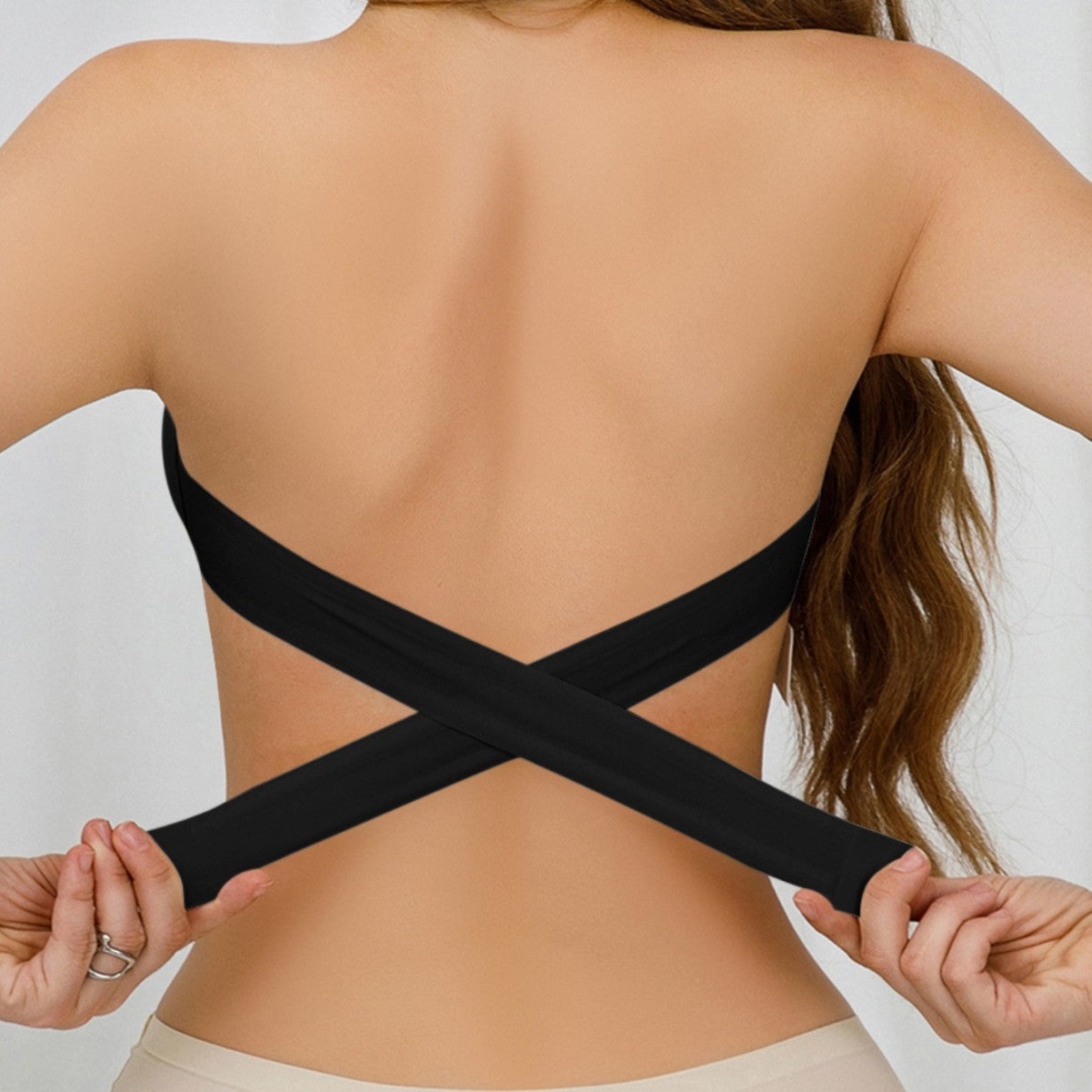 Soutien-gorge sans bretelles pour femme,&nbsp; fermeture croisée sur le côté