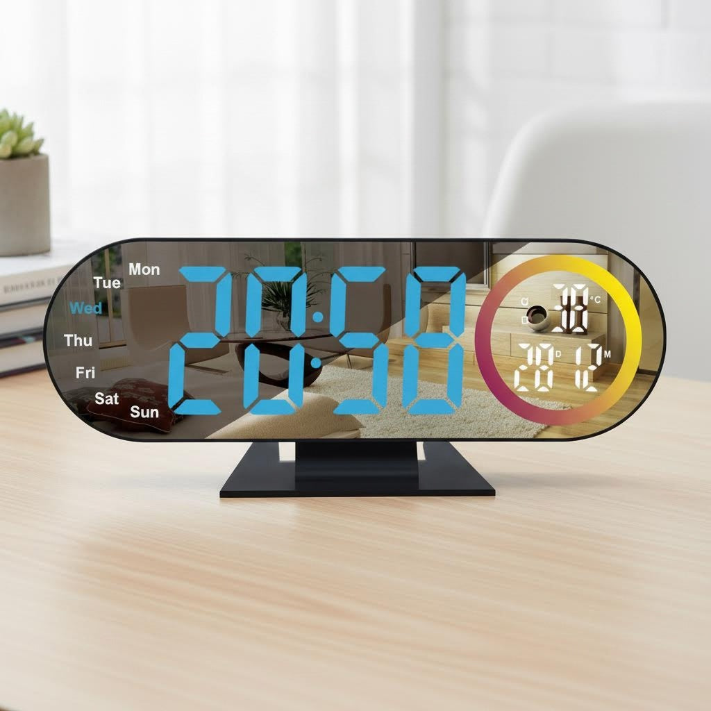 Réveil LED multicolore multifonctionnel | Activation vocale